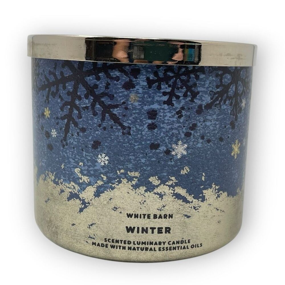 Bath & Body Works BBW White Barn Winter Three 3 Wick Candle Unburned